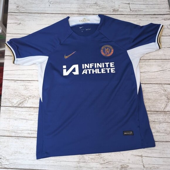 Nike Chelsea FC Blue Home Soccer Jersey Dri-Fit Athletic Top – Men’s L - Picture 1 of 8